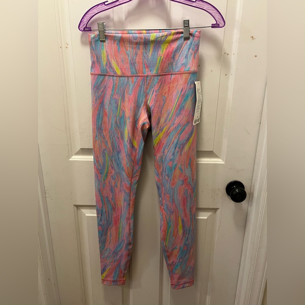 🍋 NWT Lululemon Wunder Train High-Rise Tight 28" - Prism Marble Multi - Sz 8